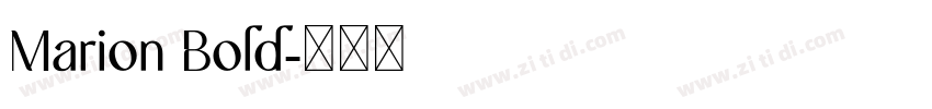 Marion Bold字体转换